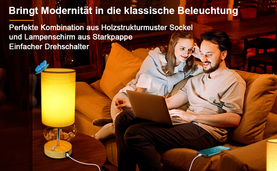 Verbessern Sie Ihr Home-Office mit unserer stilvollen und praktischen Tischlampe#tischlampe dimmbar#8w Nachttischlampe USB Ladeanschlüssen#led e27 lampe dimmbar#