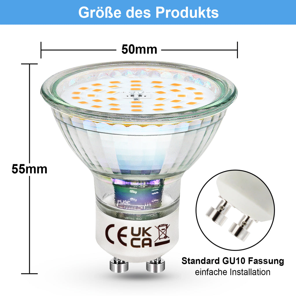 Umweltfreundliche Beleuchtung: Diese LED-Lampen sind CE- und RoHS-konform und enthalten kein Quecksilber#gu10 led warmweiss#led gu10 lamp base#gu10 led spot#