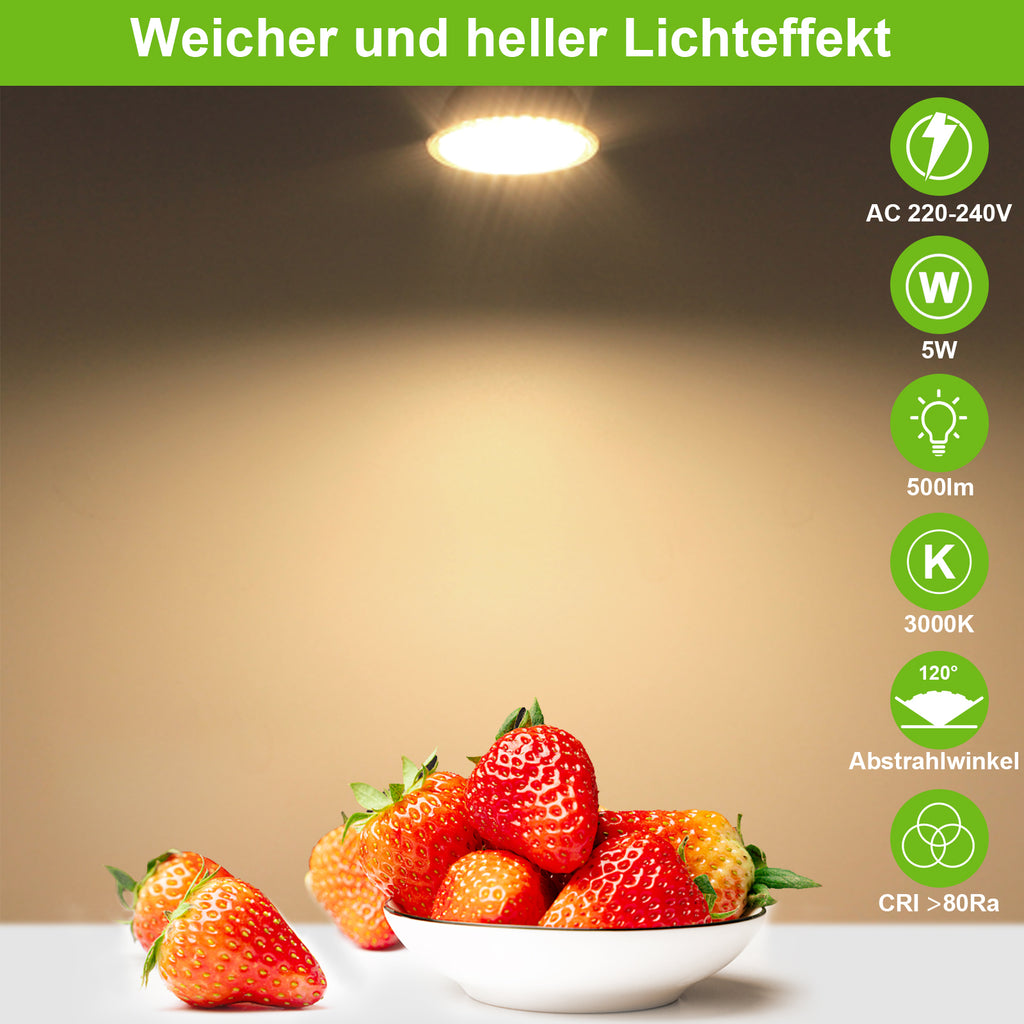 Sparen Sie bis zu 90% auf Ihre Stromrechnung mit diesen energieeffizienten GU10 LED-Lampen#gu10 led glühbirne#gu10 led spot 5w warmweiss#spot led gu10 230v#