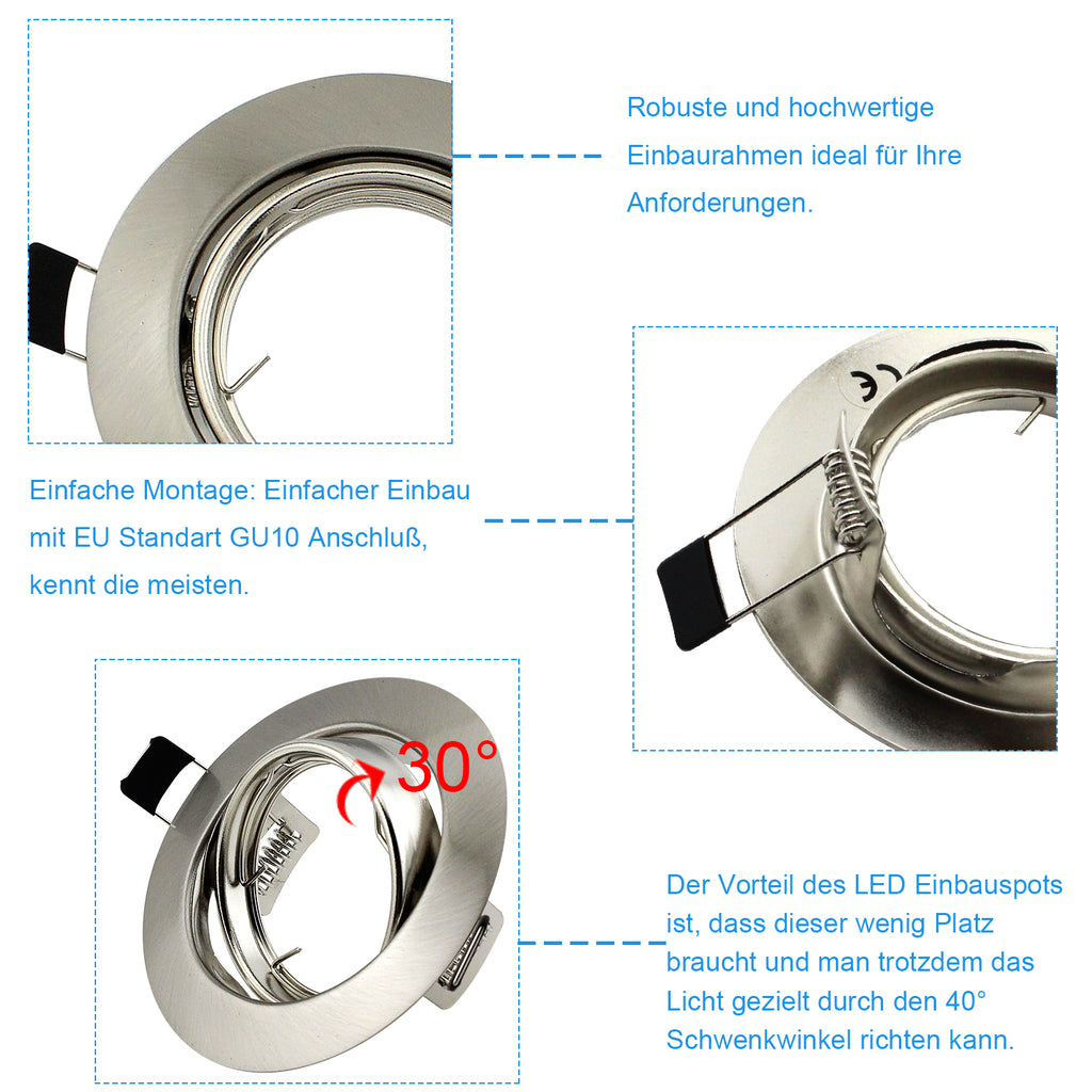 Entdecken Sie die Vorteile von Einbaustrahlern in Ihrem Schlafzimmer#gu10 einbaurahmen#led einbaurahmen gu10#gu10 schwenkbar einbaurahmen#