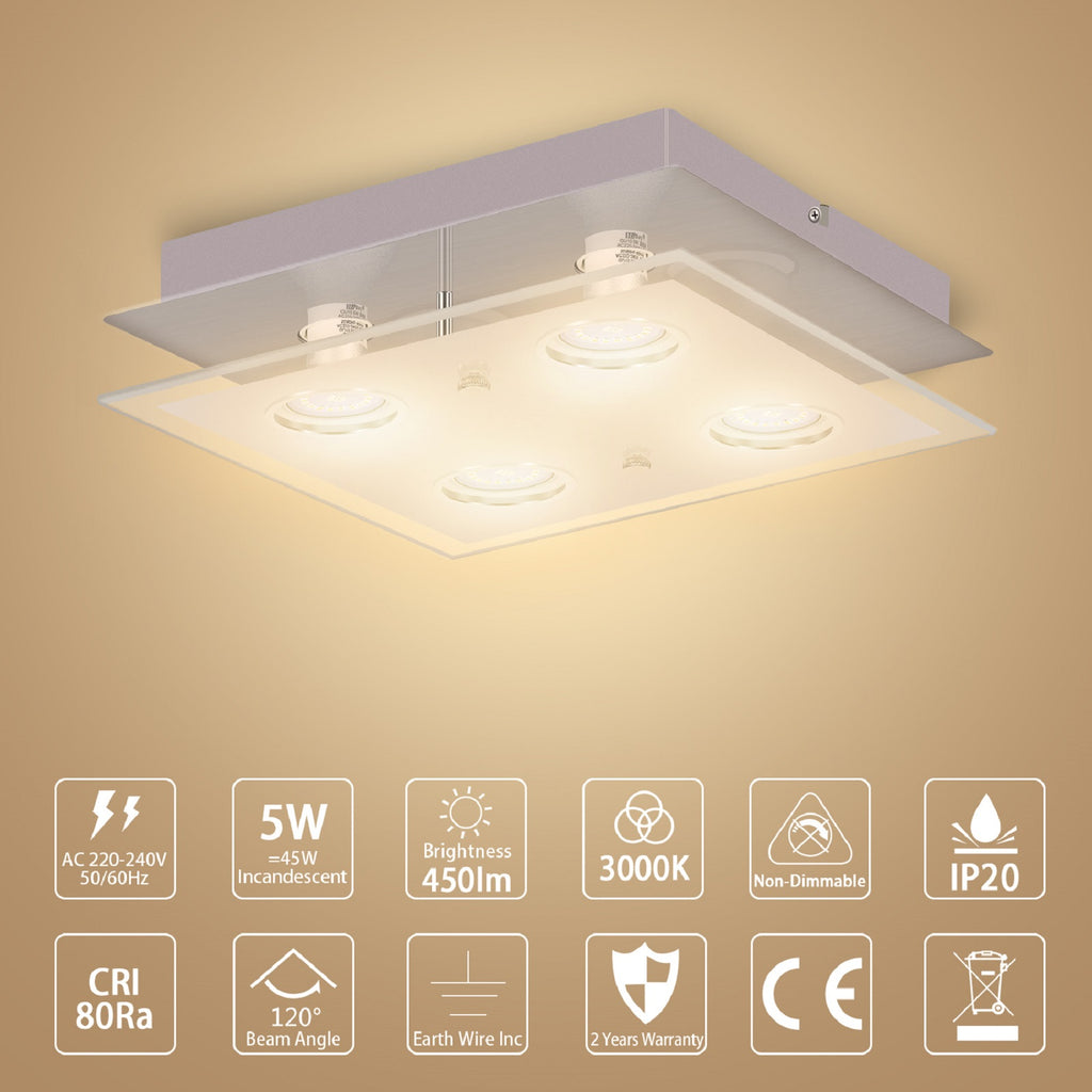 Wie die HiBay LED-Deckenleuchte Ihrem Wohnzimmer eine warme Atmosphäre verleiht#led deckenleuchte#gu10 einbaustrahler#4 flammig deckenspot#