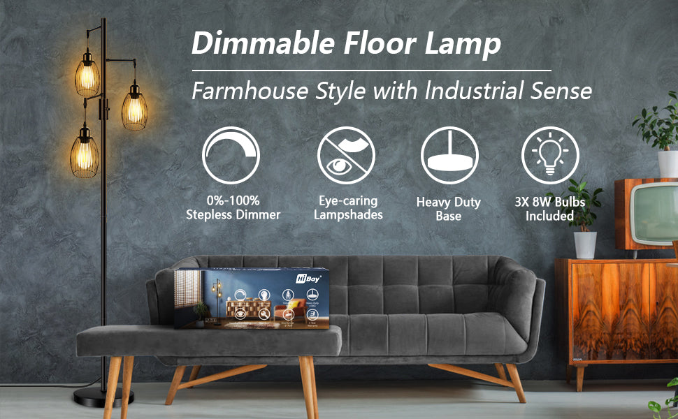 Die Stehlampe, die Ihr Zimmer größer aussehen lässt#led stehlampe vintage#stehlampe dimmbar#stehleuchte e27 led#