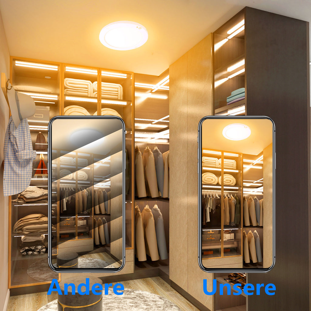 Schnelle und einfache Installation: Die flache Deckenleuchte ohne Bohren#led deckenleuchte mit bewegungsmelder#led rund panel deckenlampe mit bewegungsmelder#ultra flach led deckenleuchte#