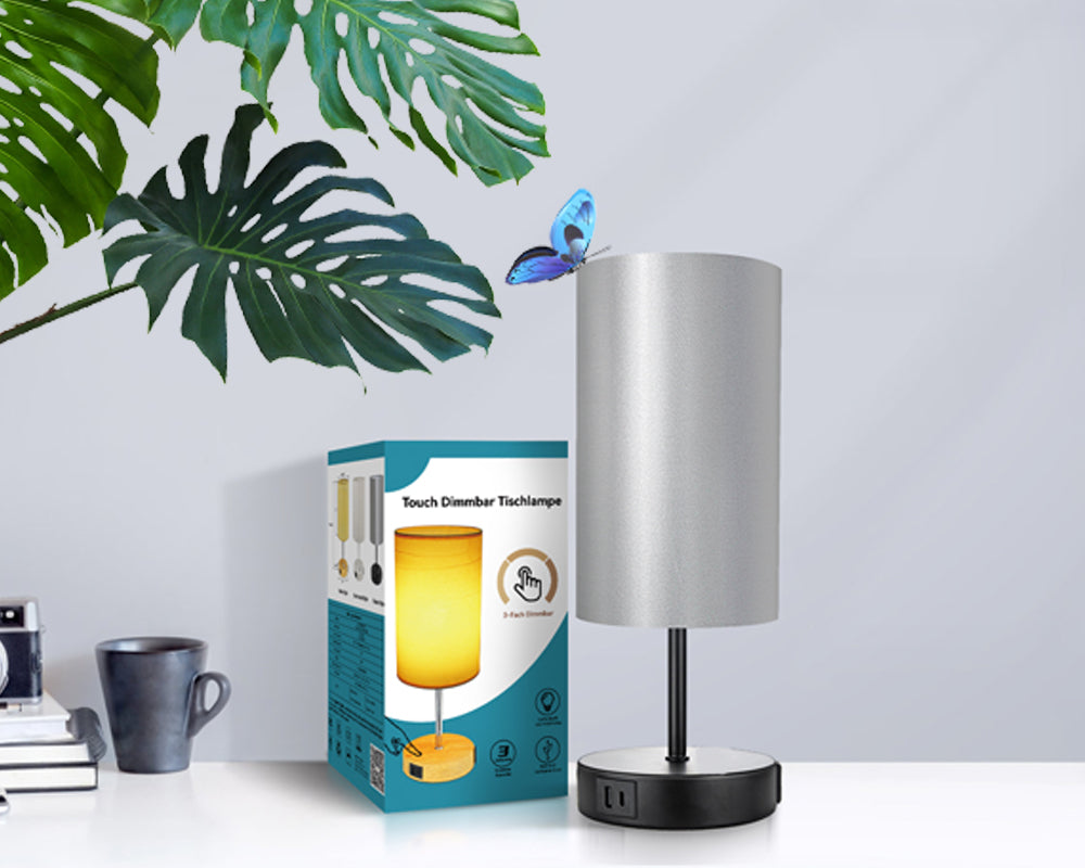 Erleben Sie die perfekte Beleuchtung für jede Gelegenheit mit unserer dimmbaren Tischlampe#tischlampe dimmbar#LED Dimmbar 8w Nachttischlampe#Nachttischlampe USB Warmweiß#