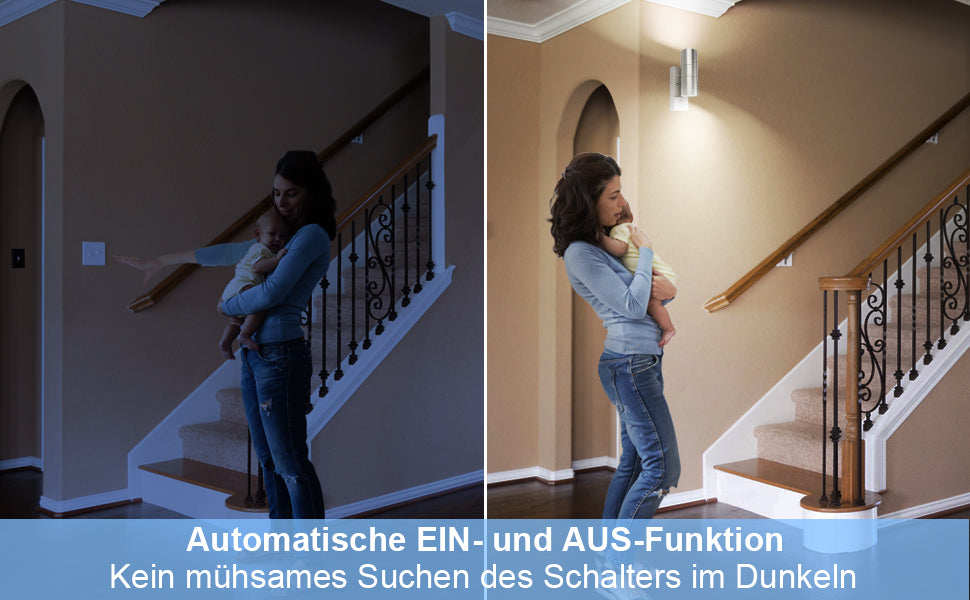 Einstellbare Funktionen und modernes Design: Die perfekte Kombination#led aussenleuchte mit bewegungsmelder einstellbar #LED Aussenleuchte#LED Wandleuchte#