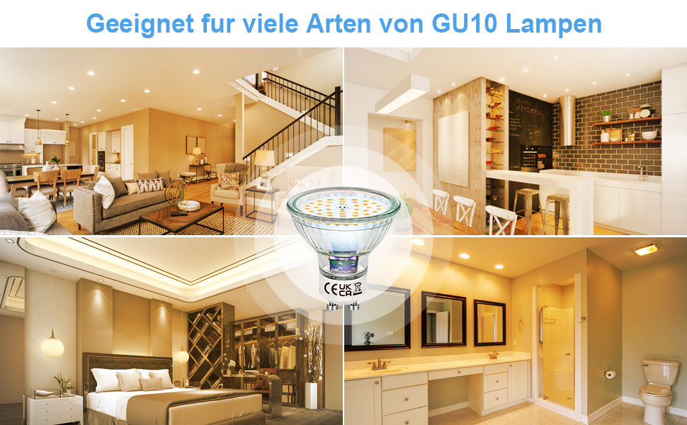 Einfache Installation: Diese GU10 LED-Lampen passen in jede standardisierte Fassung#gu10 led Lampen#gu10 led spot#gu10 led spot 3000k#