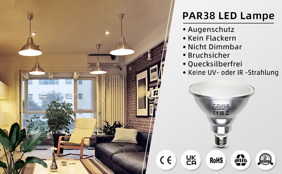 Wie PAR38 LED E27 Spotlight im Innen- und Außenbereich verwendet werden kann#LED par38 Reflektor Leuchtmittel#15w e27 par38 led#e27 par38 led strahler ip65#