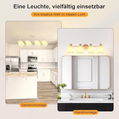 Unikcst Deckenstrahler Leinen 4 Flammig – Bild 6 #4 Flammig