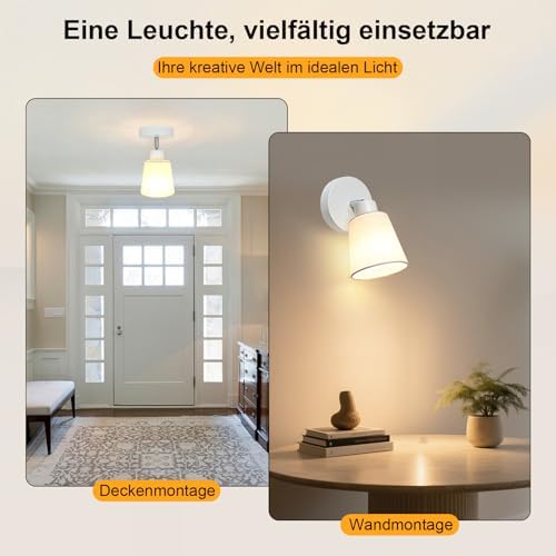 Unikcst Deckenstrahler Leinen 1 Flammig – Bild 6 #1 Flammig