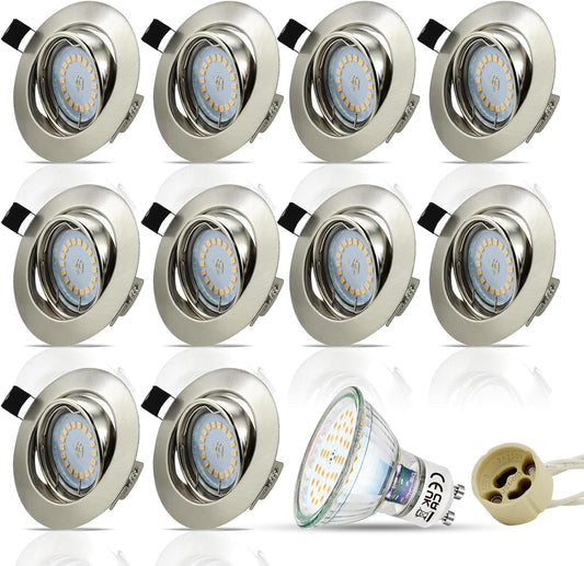 HiBay LED Einbaustrahler Set GU10 Schwenkbar 5W – Bild 12 #3000K Warmweiß #10er Set