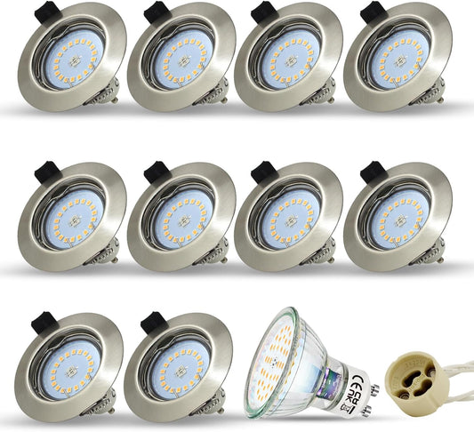 HiBay LED Einbaustrahler Set GU10 Rund 5W – Bild 9 #3000K Warmweiß #10er Set