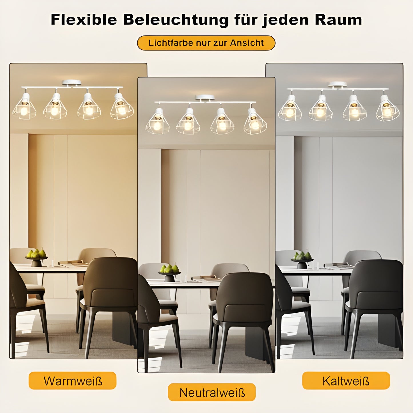 HiBay Diamant Weiß 4 Flammig – Bild 6 #4 Flammig