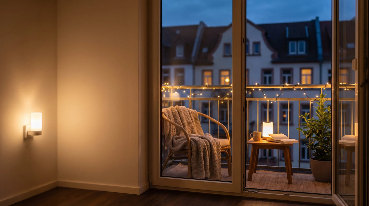 Balkonbeleuchtung für Mieter: ohne Bohren & erlaubt