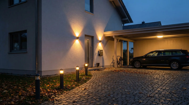 LED-Außenbeleuchtung: Einfahrt, Carport & Hauswand sicher beleuchten