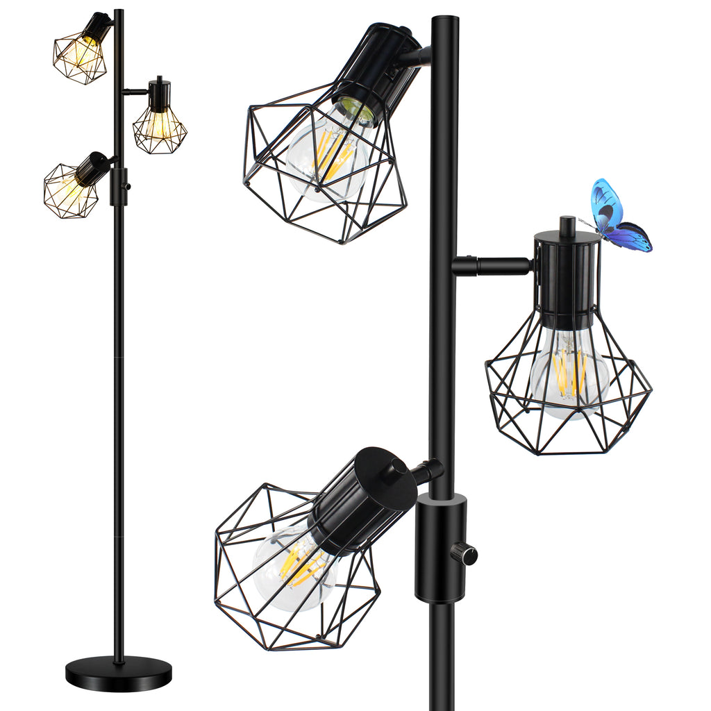 Wie unsere Stehlampe Ihnen helfen kann, Energie und Geld zu sparen#led stehlampe dimmbar#LED Leselampe#3 Flammig Schwarz stehleuchte#