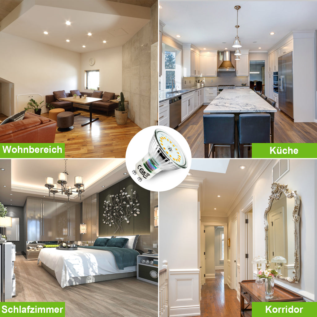 Sparen Sie Geld und Energie mit diesen energieeffizienten GU10 LED-Lampen#gu10 led glühbirne#led gu10 lamp 5w Warmweiss#spot led gu10#