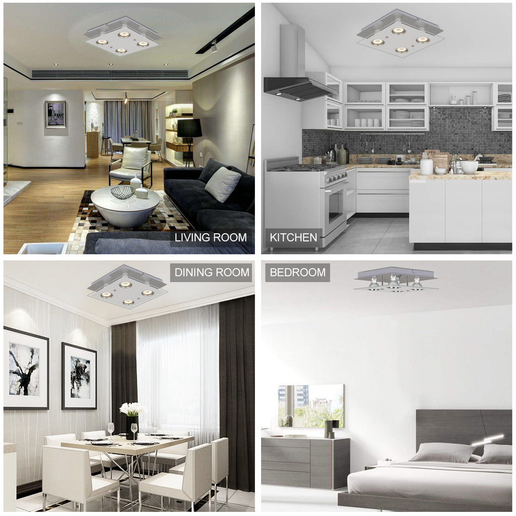 Wie die HiBay LED-Deckenleuchte Ihrem Badezimmer einen Hauch von Eleganz verleiht#led deckenleuchte#gu10 Moderne LED Deckenleuchte#4 flammig deckenspot#