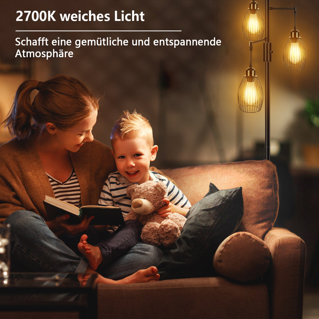 Wie Sie mit unserer dimmbaren Stehlampe eine entspannte Atmosphäre schaffen#led stehlampe schwarz#vintage stehlampe#stehleuchte led dimmbar#