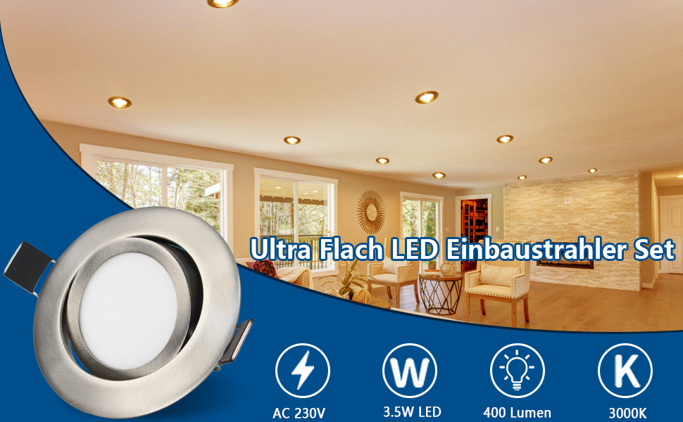 Ultra Flach LED lights: Perfekte Beleuchtung für Ihre Küche#led einbaustrahler schwenkbar neutralweiß#led einbaustrahler ultra flach#led einbaustrahler flach schwenkbar 230v#