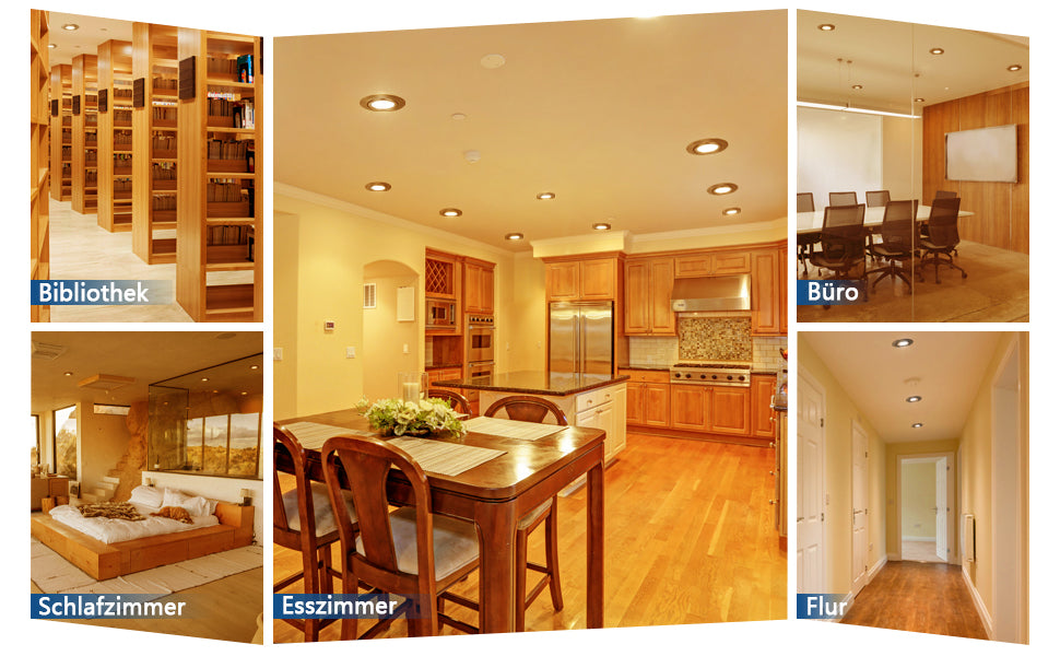 Machen Sie Ihr Zuhause mit diesen Einbauleuchten zu einem hellen und gemütlichen Ort!#led einbaustrahler 230v#led deckenspots rund 230v gu10 ceiling#led deckenspots rund 230v gu10#