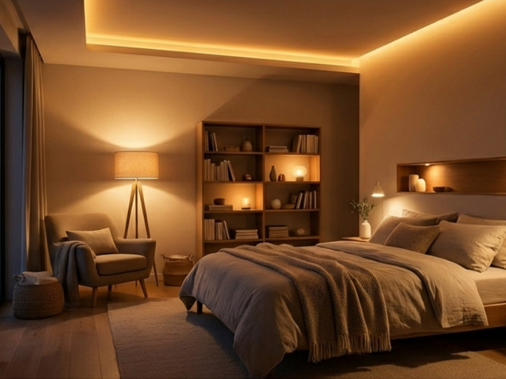 LED-Licht und Schlaf: Warmweißes Licht am Abend fördert die Melatoninproduktion