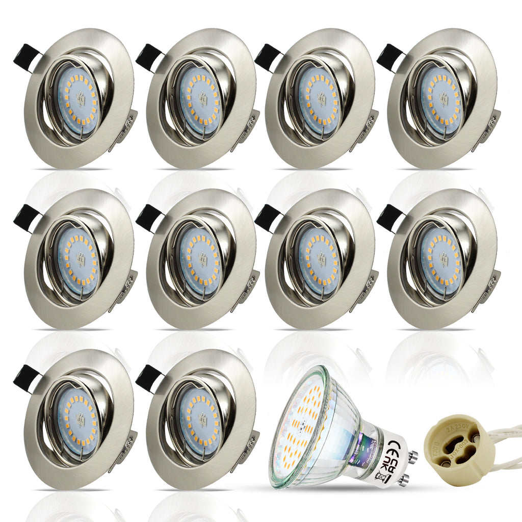 Entdecken Sie die Langlebigkeit und Korrosionsbeständigkeit dieser Einbauleuchten!#led einbaustrahler 230v gebürstet#led deckenspots rund 230v gu10 kitchen#led deckenspots rund 230v gu10#
