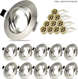 GU10 LED Einbaurahmen Set – ab 10 Stück – Deckenfassung für LED & Halogen