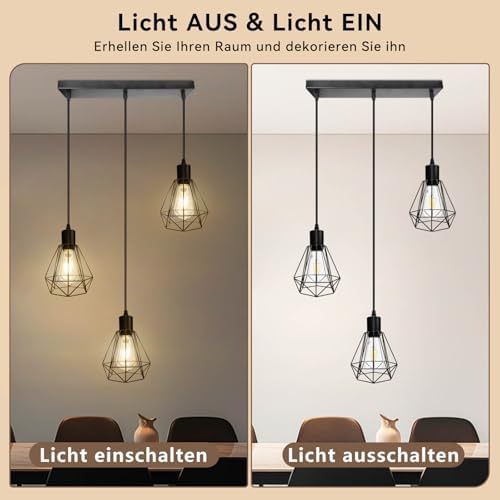 HiBay Pendelleuchte Diamant 3-Flammig Gerade – Bild 4 #3-Flammig Gerade