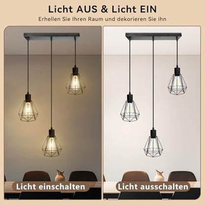 HiBay Pendelleuchte Diamant 3-Flammig Gerade – Bild 4 #3-Flammig Gerade