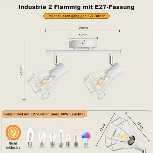HiBay Diamant Weiß 2 Flammig – Bild 5 #2 Flammig