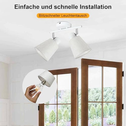 Unikcst Deckenstrahler Leinen 2 Flammig – Bild 4 #2 Flammig