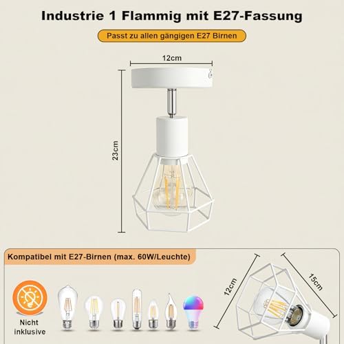 HiBay Diamant Weiß 1 Flammig – Bild 5 #1 Flammig