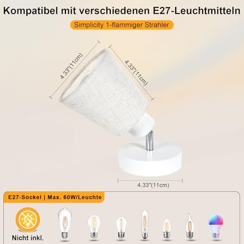 Unikcst Deckenstrahler Leinen 1 Flammig – Bild 5 #1 Flammig