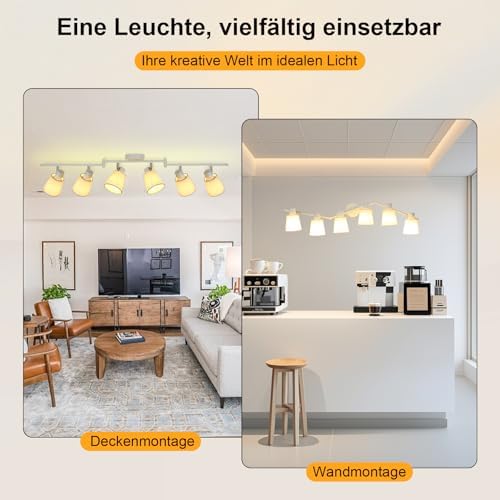 Unikcst Deckenstrahler Leinen 6 Flammig – Bild 6 #6 Flammig