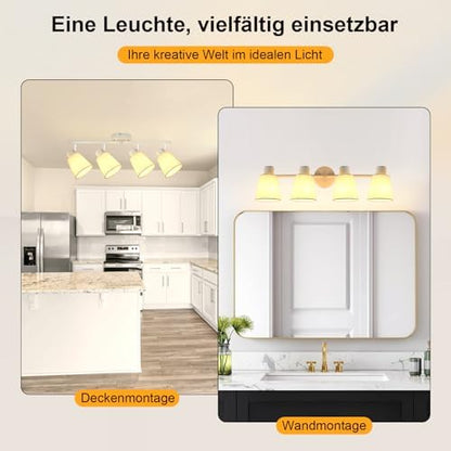 Unikcst Deckenstrahler Leinen 4 Flammig – Bild 6 #4 Flammig
