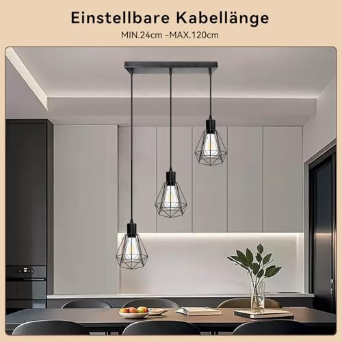 HiBay Pendelleuchte Diamant 3-Flammig Gerade – Bild 2 #3-Flammig Gerade