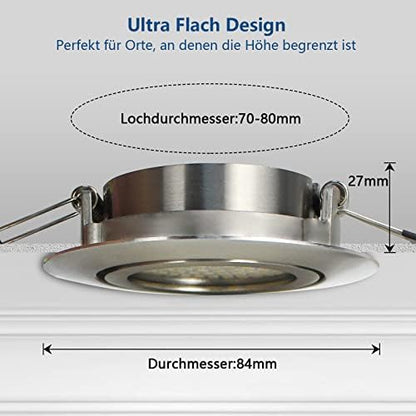HiBay LED Einbaustrahler Ultra Flach 3,5W – Bild 3 #Warmweiß 3000K