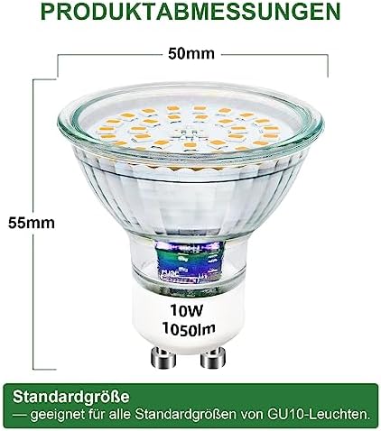 Unikcst GU10 10W Warmweiß 3000K / 6er – Bild 2