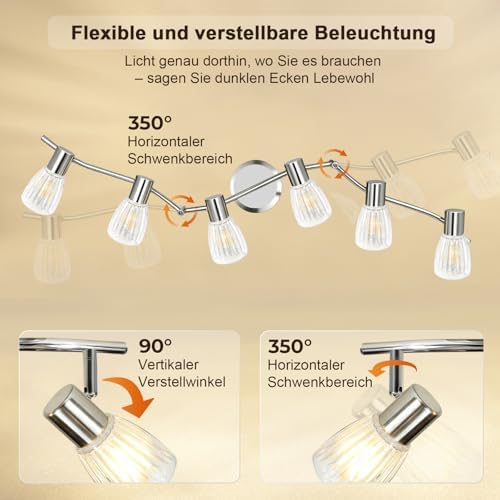 Unikcst Streifenglas Chrom 6 Flammig – Bild 2 #6 Flammig