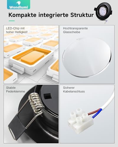 Wondlumi 6er LED Einbaustrahle – NW