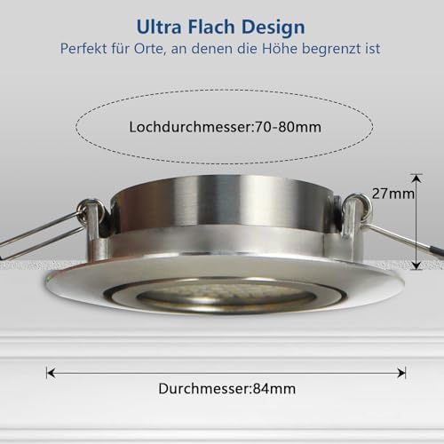 HiBay LED Einbaustrahler Ultra Flach 3,5W – Bild 14 #Neutralweiß 4500K