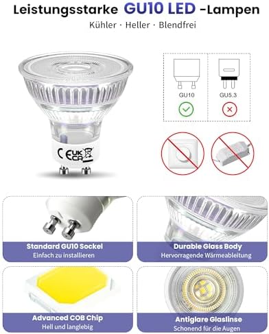 Allesgute GU10 5W COB NW / 10er – Bild 2