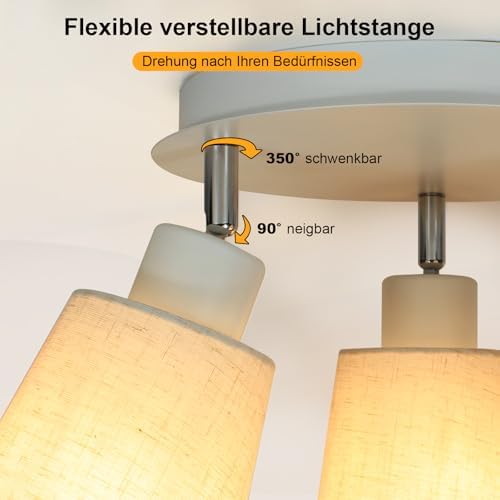 Unikcst Deckenstrahler Leinen 3 Flammig – Bild 3 #3 Flammig
