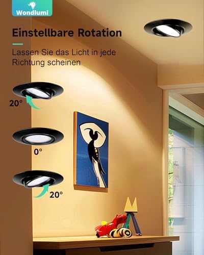 Wondlumi 6er LED Einbaustrahle – WW