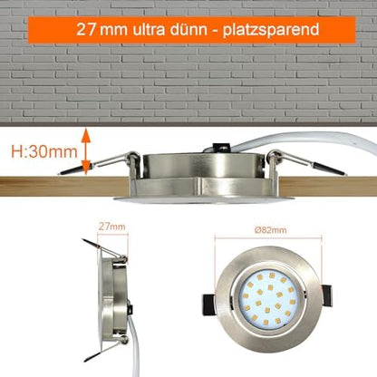 HiBay Einbaustrahler Seitenansicht Ultra Flach 27mm