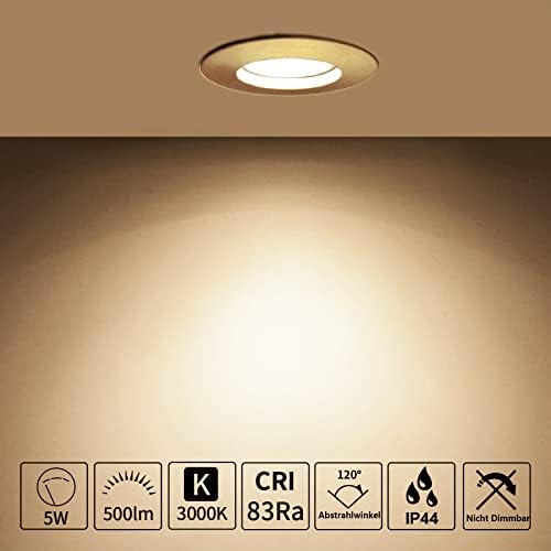 HiBay LED Einbaustrahler 5W IP44 Ultra Flach – Bild 6 #Warmweiß 3000K