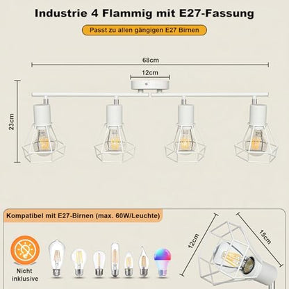 HiBay Diamant Weiß 4 Flammig – Bild 5 #4 Flammig
