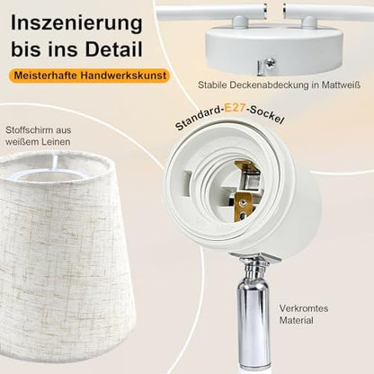 Unikcst Deckenstrahler Leinen 4 Flammig – Bild 2 #4 Flammig