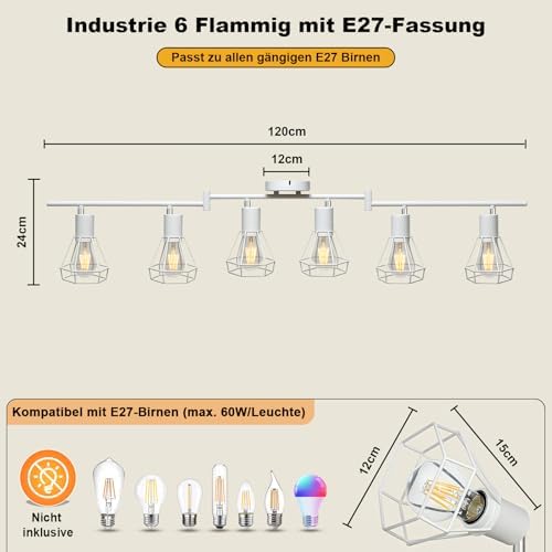 HiBay Diamant Weiß 6 Flammig – Bild 6 #6 Flammig