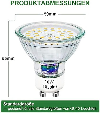 Unikcst GU10 LED 10W Nicht Dimmbar – Bild 2 #Neutralweiß 4500K #6er Set